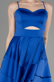 Robe de Cérémonie Courte Satin Bleu Saxe ABK2042