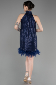 Tenue de Soirée Courte Bleu Marine ABK2049