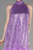 Tenue de Soirée Courte Lilas ABK2049