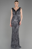 Robe Queue de Poisson Longue Anthracite ABU3874