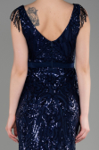 Robe Queue de Poisson Longue Bleu Marine ABU3874