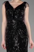 Robe Queue de Poisson Longue Noir ABU3874