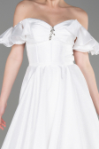 Robe de Soirée Longue Blanc ABU3884