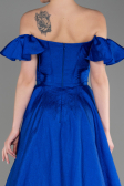 Robe de Soirée Longue Bleu Saxe ABU3884