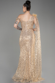 Robe de Soirée Longue Squameuse Or ABU3857
