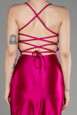 Robe de Cérémonie Courte Fushia ABK2078