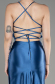 Robe de Cérémonie Courte Indigo ABK2078