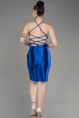 Robe de Cérémonie Courte Bleu Saxe ABK2078