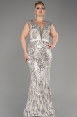 Robe De Fiançailles Grande Taille Longue Vison ABU3876