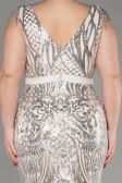 Robe De Fiançailles Grande Taille Longue Vison ABU3876