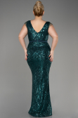 Robe De Fiançailles Grande Taille Longue Émeraude ABU3876