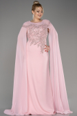 Robe de Soirée Grande Taille Longue Mousseline Poudre ABU3913