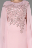 Robe de Soirée Grande Taille Longue Mousseline Poudre ABU3913