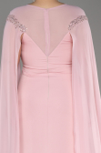 Robe de Soirée Grande Taille Longue Mousseline Poudre ABU3913