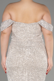 Robe De Fiançailles Grande Taille Longue Vison ABU3919