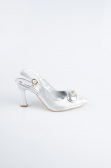 Stiletto Coupe Au Laser Argent MJL5164