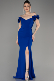 Robe Queue De Poisson Longue Bleu Saxe ABU3891