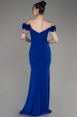 Robe Queue De Poisson Longue Bleu Saxe ABU3891