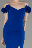 Robe Queue De Poisson Longue Bleu Saxe ABU3891