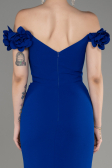 Robe Queue De Poisson Longue Bleu Saxe ABU3891