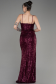 Tenue De Soirée Squameuse Longue Couleur Cerise ABU3246