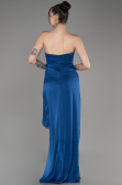 Robe de Soirée Longue Mousseline Bleu Saxe ABU3947