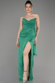 Robe de Soirée Longue Mousseline Vert ABU3947