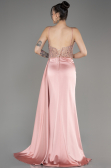 Robe de Soirée Longue Satin Poudre ABU3875