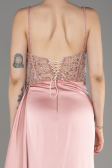 Robe de Soirée Longue Satin Poudre ABU3875