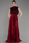 Robe De Soirée Longue Rouge Bordeaux ABU3326