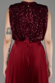 Robe De Soirée Longue Rouge Bordeaux ABU3326