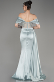 Robe De Soirée Satin Longue Menthe ABU3895