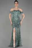 Robe Queue de Poisson Longue Turquoise ABU3953