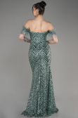 Robe Queue de Poisson Longue Turquoise ABU3953