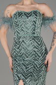 Robe Queue de Poisson Longue Turquoise ABU3953
