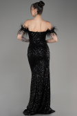 Robe Queue de Poisson Longue Noir ABU3953