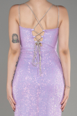 Robe Queue de Poisson Longue Lilas ABU3768