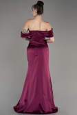 Robe de Soirée Longue Satin Couleur Cerise ABU3964