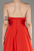 Robe de Soirée Longue Satin Corail ABU3965