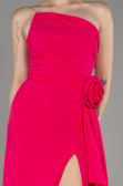 Robe de Soirée Longue Mousseline Fushia ABU3974
