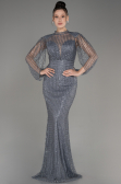 Robe de Soirée Longue Anthracite ABU3981