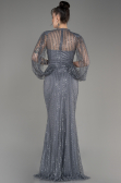 Robe de Soirée Longue Anthracite ABU3981