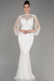 Robe de Soirée Longue Blanc ABU3981