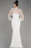 Robe de Soirée Longue Blanc ABU3981