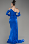 Robe de Soirée Longue Bleu Saxe ABU3976
