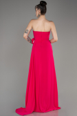 Robe de Soirée Longue Mousseline Fushia ABU3974