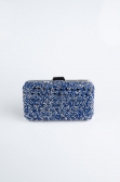 Sac De Soirée Luxe Pierreux Bleu Saxe SHT827