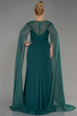 Robe de Soirée Grande Taille Longue Mousseline Émeraude ABU3913