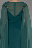 Robe de Soirée Grande Taille Longue Mousseline Émeraude ABU3913