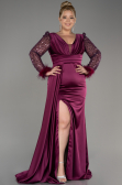 Robe Grande Taille Longue Couleur Cerise ABU3237